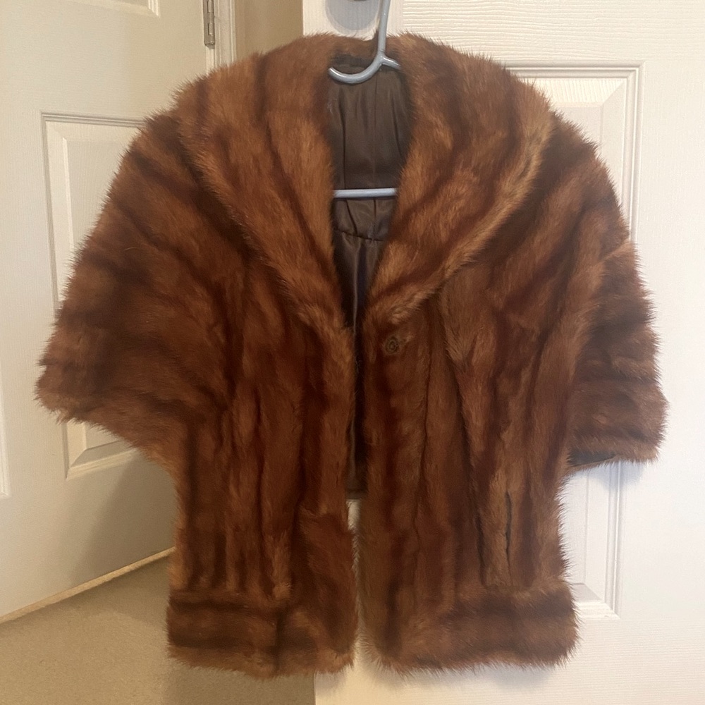 1950’s Vintage Mink Shawl by Designer RK